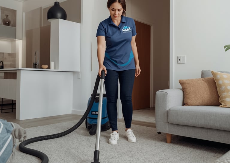 Mabs Cleaning professional performing residential cleaning in a London home